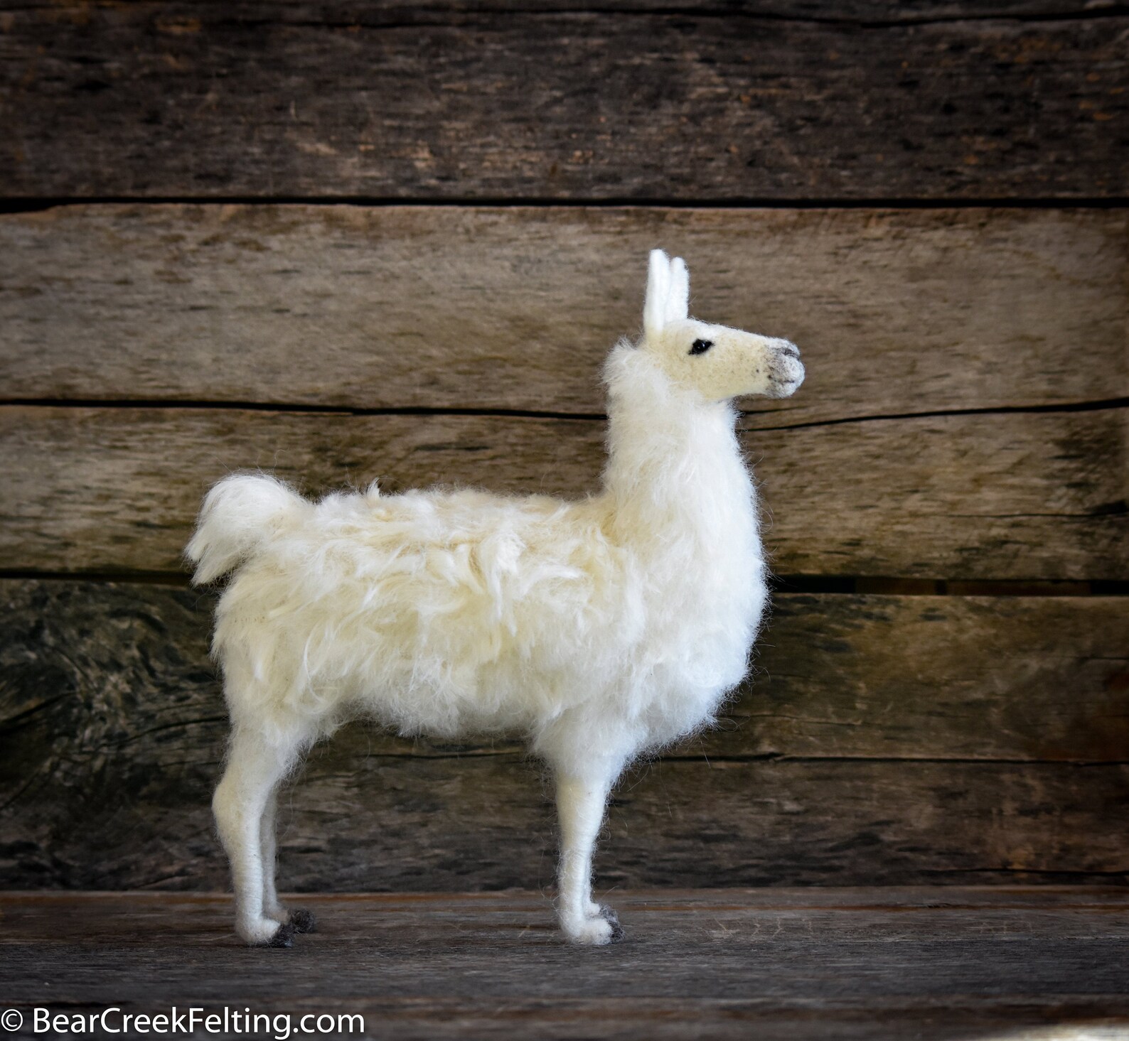 Llama Sculpture Needle Felted Llama Needle Felted Animal Etsy