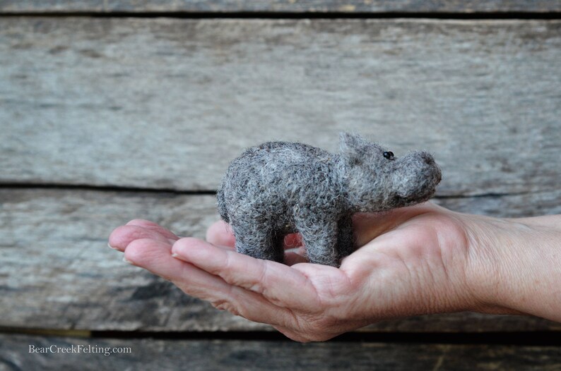 Hippo Felting Kit Needle Felting Kit DIY Kit Craft Kit Felting Supplies DIY Craft Kit Starter Kit Needle Felted Beginner image 5