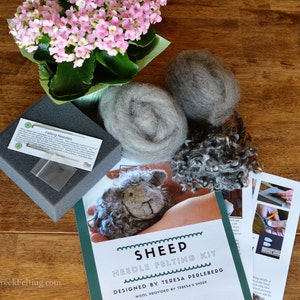 Black Sheep Felting Kit Needle Felting Kit DIY Kit Craft Kit Felting Supplies DIY Craft Kit Starter Kit Needle Felted image 2