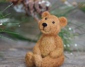 Beginner's Bear Needle Felting Kit - DIY Wool Felted Bear with Cushion, Needles & Step-by-Step Instructions
