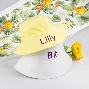 Personalized Embroidered Bucket Hat, Custom Text Bucket Hat,Logo Design Bucket Hat, Vintage Summer Hat, Family Hats, Adult and Kids Hats