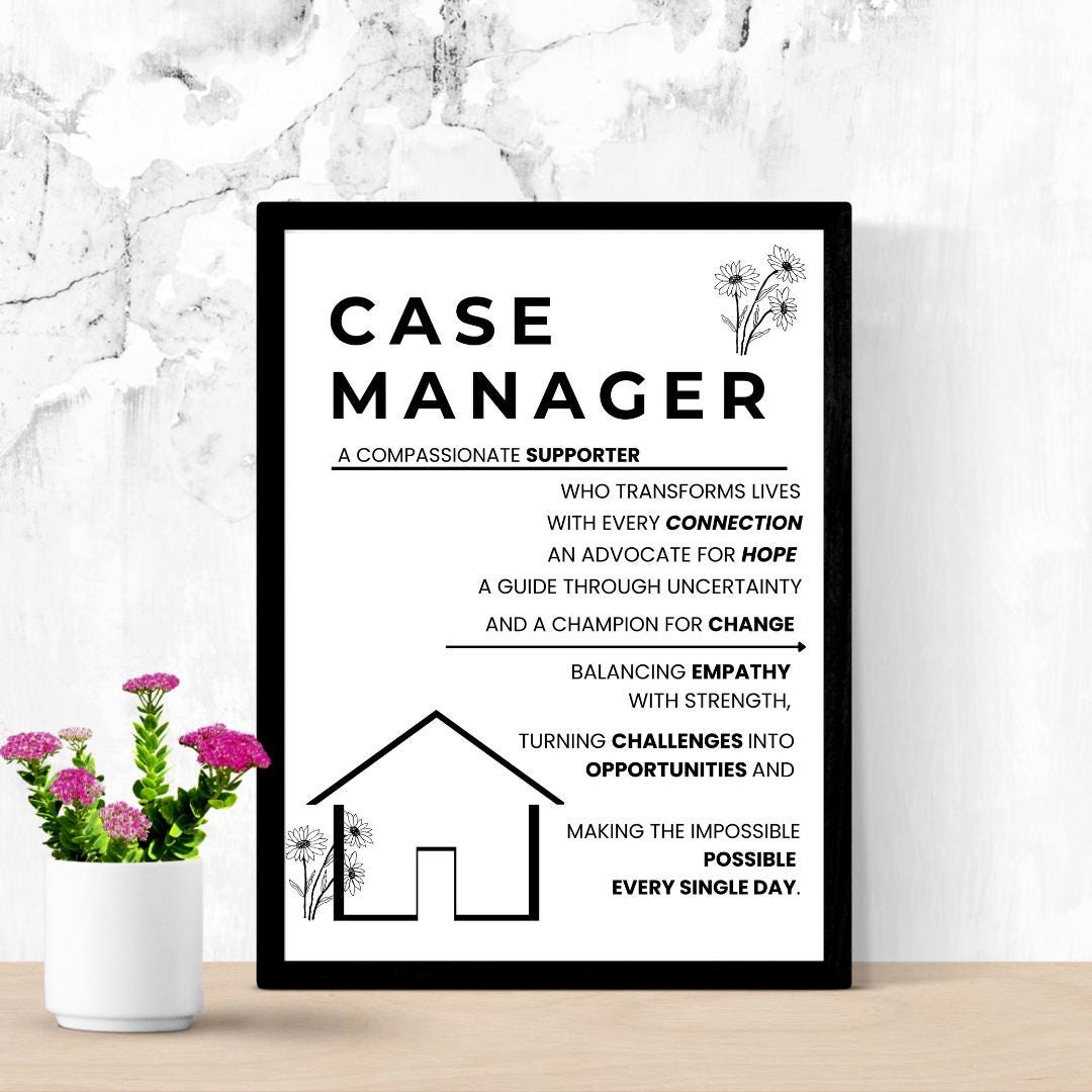 Case Manager Wall Art: Uplifting Mental Health Decor - Etsy