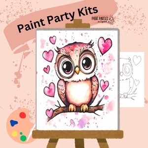 DIY Paint Kit with Pre-Drawn Canvas: Acrylic Painting Set