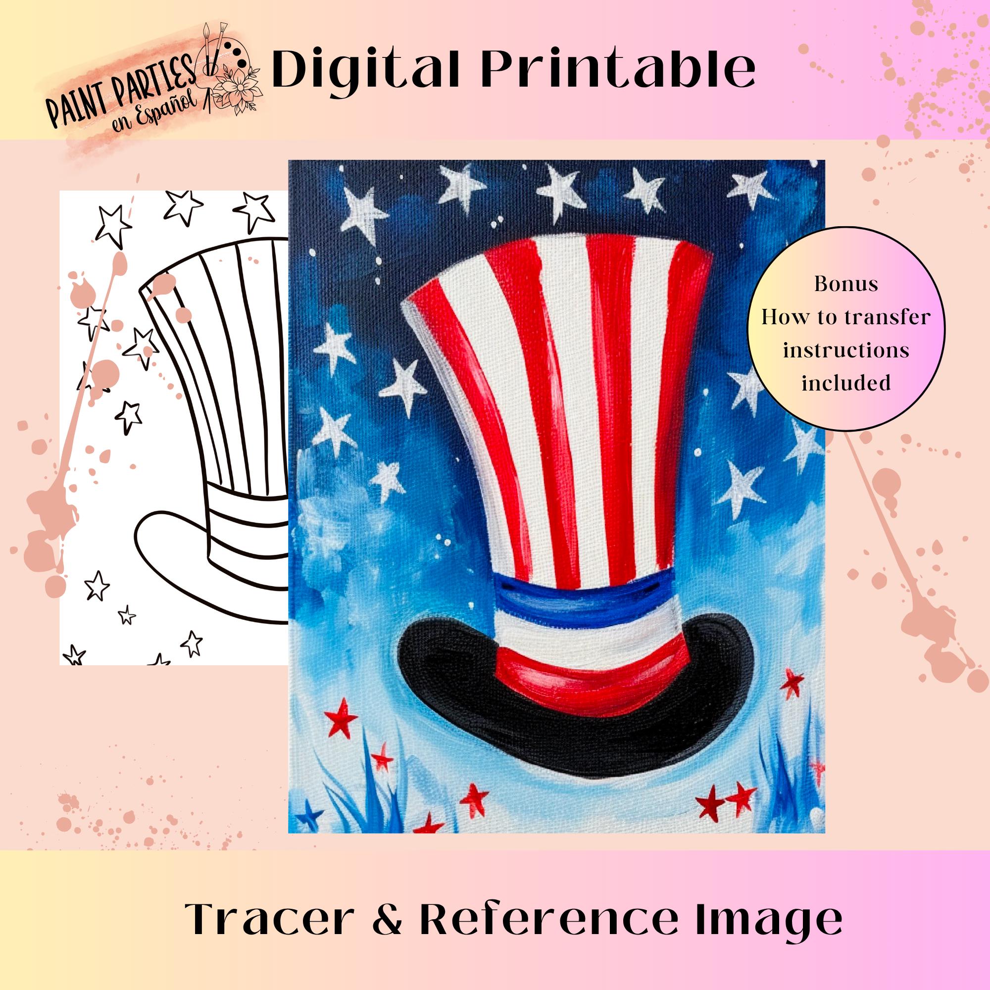 Fourth of July Paint and Sip Kit: DIY Acrylic Canvas, Family Fun - Etsy