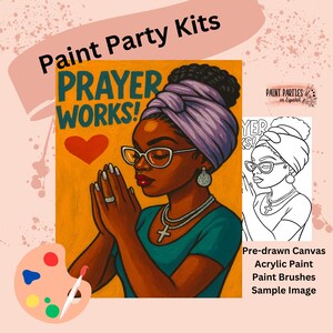 DIY Paint Kit with Pre-Drawn Canvas: Acrylic Art Set