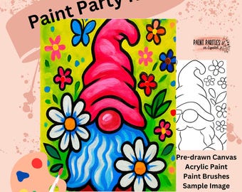 Vorgezeichnetes Canvas Paint Kit: DIY Acryl-Zwerg-Design