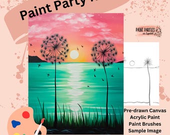 Pre-Drawn Canvas Paint Kit: DIY Acryl-Set für die Party