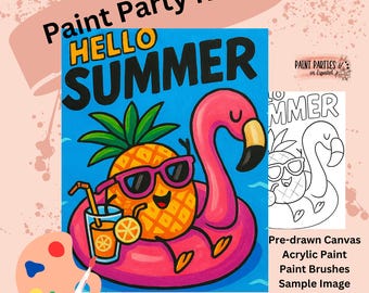 Pre-Drawn Canvas Paint Kit: DIY Acryl-Set für die Party