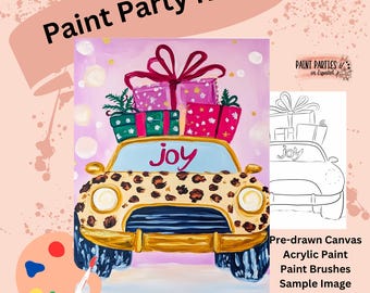 Christmas DIY Sip and Paint Party Kit for All Ages, Gifts, Events and Creativity