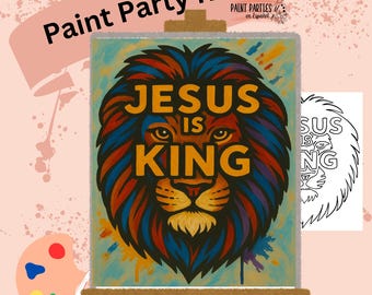 DIY Faith Acrylic Paint Kit: Pre-Drawn Canvas, Adult Craft Night