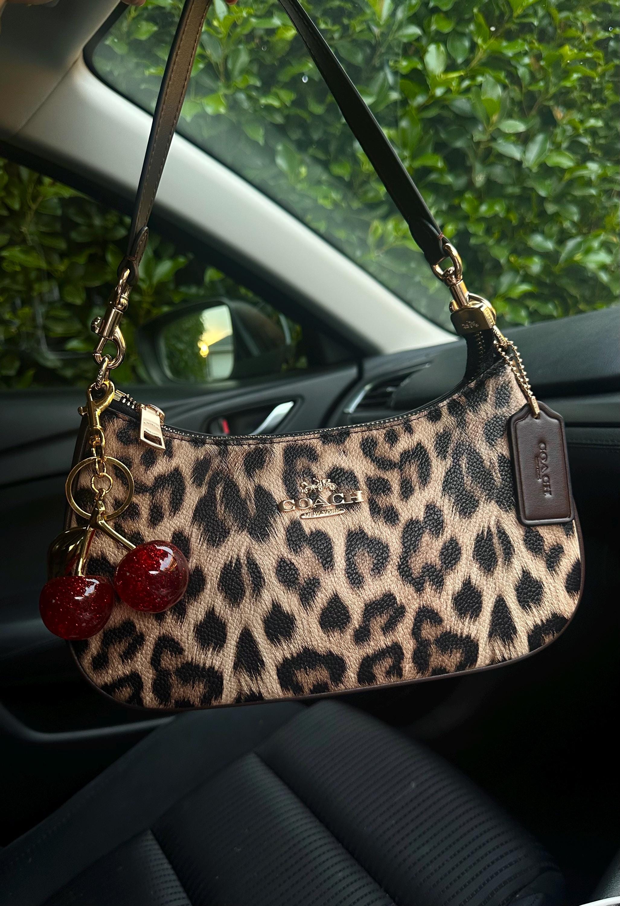 バッグ COACH One Shoulder Bag Leopard Print Coach Leopard Handbag - Etsy
