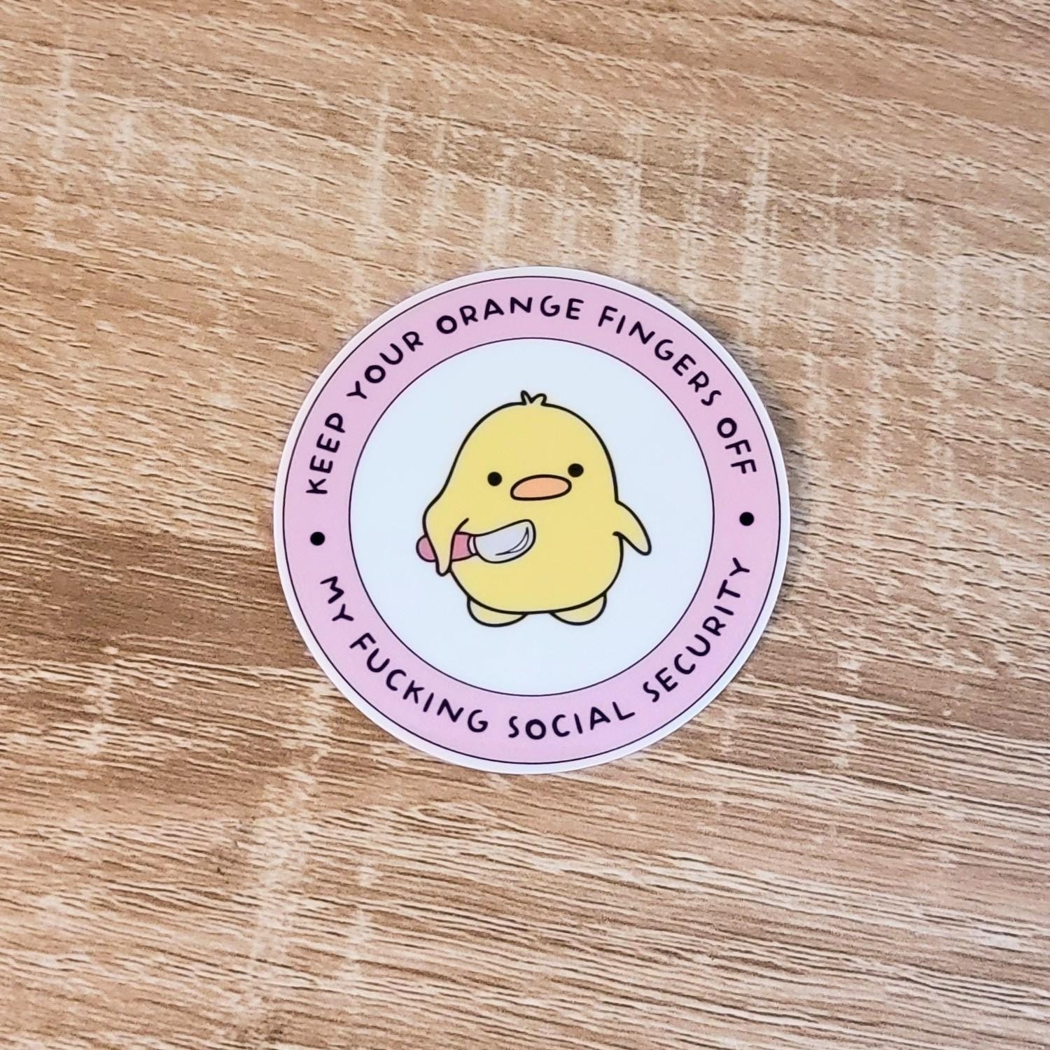 Keep off My Social Security - Sticker - Etsy