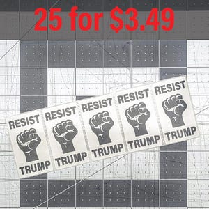 RESIST TRUMP - stickers in bulk, verpakking van 25-250