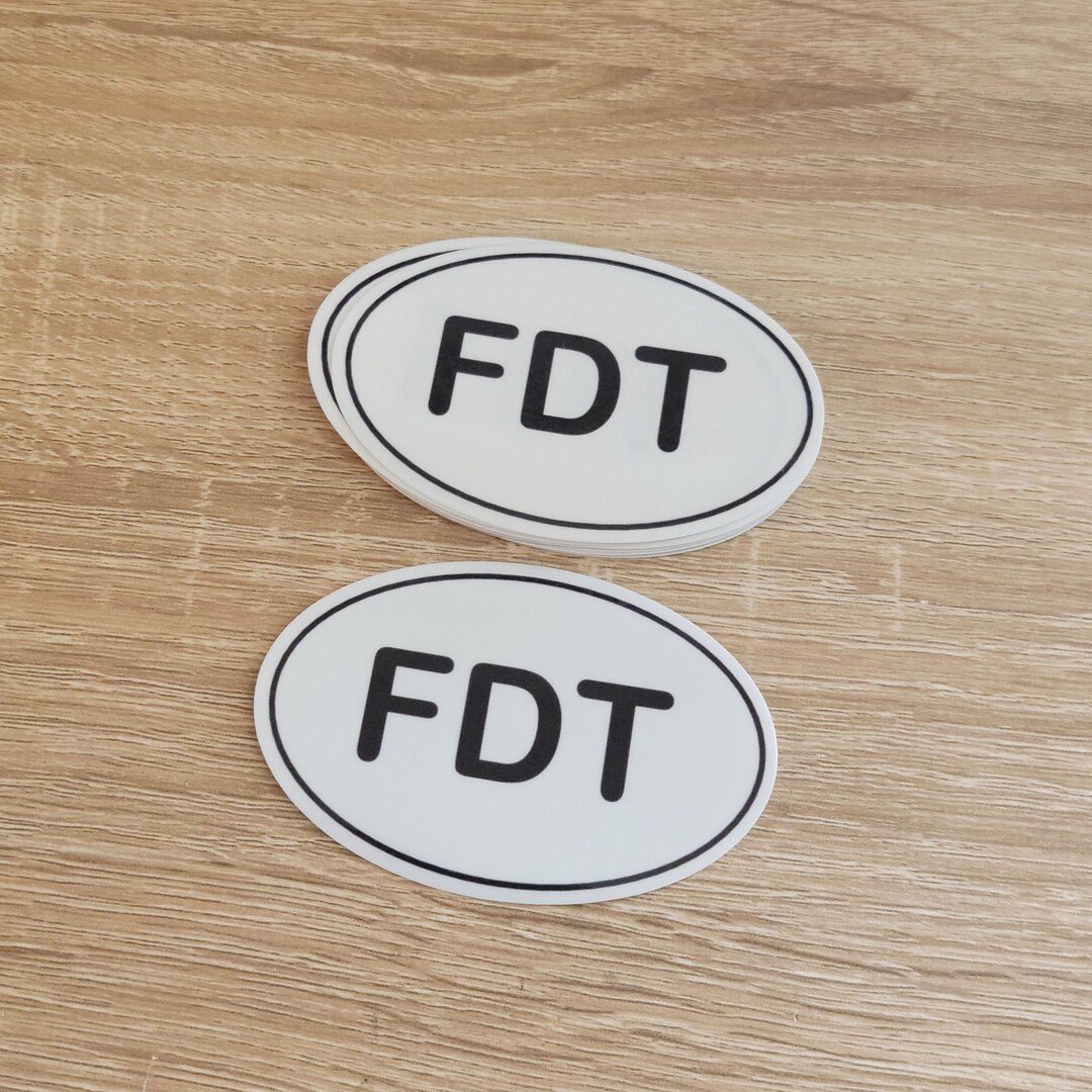 Fdt Sticker FDT Oval - Sticker - Etsy