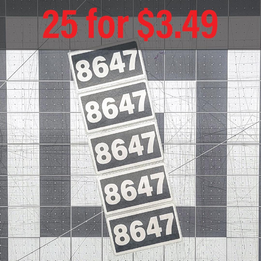 8647 - Bulk Stickers 25-250 Pack