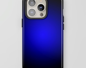 Midnight Blue Phone Case, Deep Blue Electric Gradient Cover, Trendy Aesthetic for iPhone 18 17 16 15 14 13, Pixel 10 9 8 7, S25 S24 S23