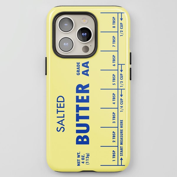 Salted Butter Phone Case: Protective Funny Foodie Cover for iPhone 17 16 15 14 13 + MagSafe, Pixel 9 8 7, Samsung S25 S24 S23 Novelty Gift