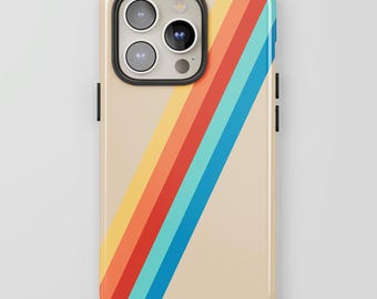 Retro Lines Phone Case, Trendy Vintage Aesthetic Stripes Cover, iPhone 17 16 Pro Max MagSafe, 15 Plus S25, S24, Pixel 9, 8 Gift Idea