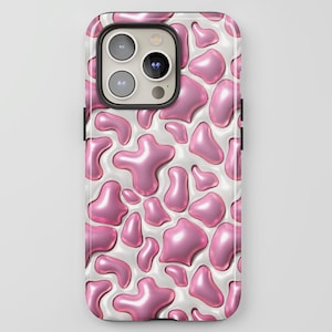 Puffy Pink Bubble Print Phone Case: for iPhone + MagSafe, Pixel & Samsung Models