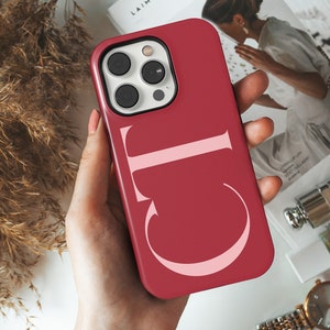 Personalized Initials Case For iPhone 15, 14, 13 Pro Max, Custom Case For Samsung Galaxy S24 S23, S22 Ultra, Pixel 8 7 6, Christmas Gift