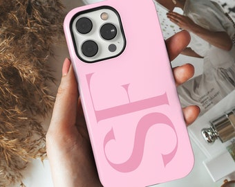 Personalizowane etui z inicjałami do iPhone'a 15, 14, 13 Pro Max, etui na zamówienie do S24, S23, S22 Ultra, Pixel 8 7 6, prezent świąteczny