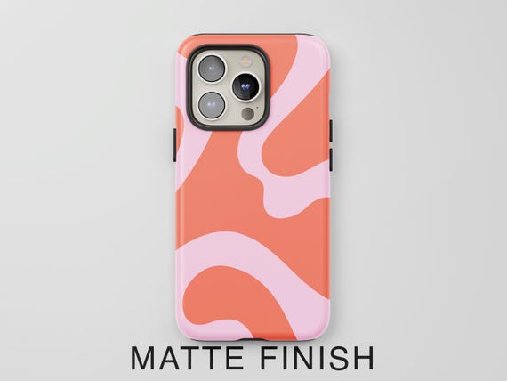 Pink Swirl Phone Case Custom Color Retro Aesthetic Trendy Abstract