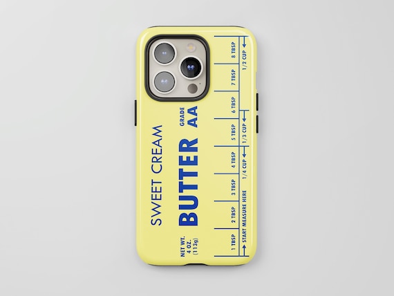 Sweet Cream Butter Phone Case: Funny Foodie Gift for iPhone + MagSafe, Pixel Models