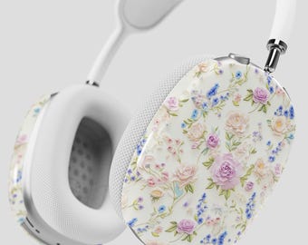 Roses and Wildflowers AirPod Max Case: Pastel Floral Headphone Cover
