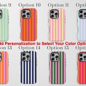 Custom Color Striped Phone Case: Retro Lines, Trendy Aesthetic Cute Gift Idea for iPhone 17 16 15 14 MagSafe, Pixel 10 9 8, S25 S24 image 3