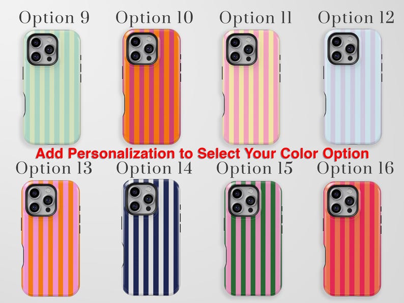 Custom Color Striped Phone Case: Retro Lines, Trendy Aesthetic Cute Gift Idea for iPhone 17 16 15 14 MagSafe, Pixel 10 9 8, S25 S24 image 3