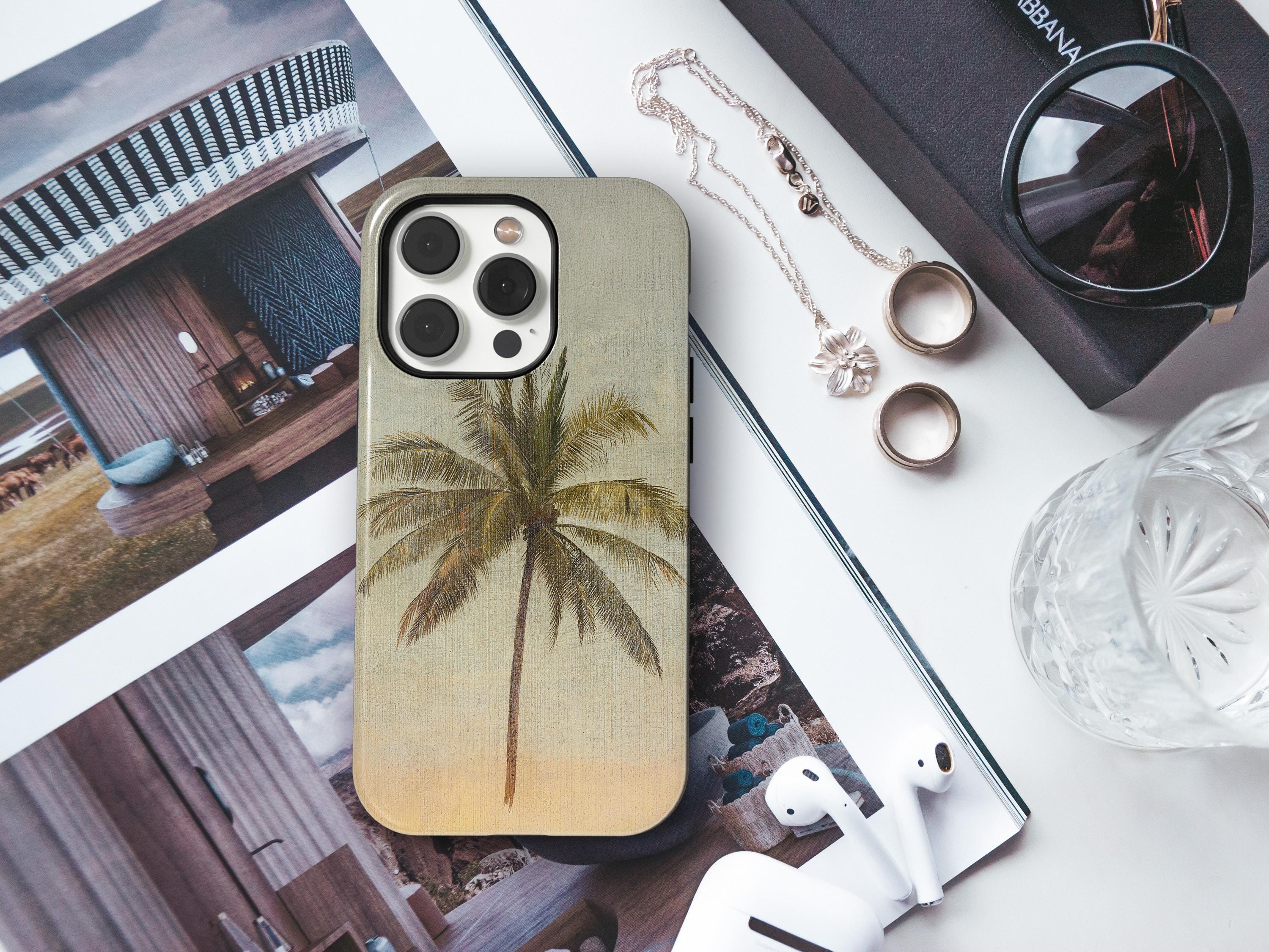 Vintage Palm Tree Phone Case: Tropical Beach Sunset for iPhone ...