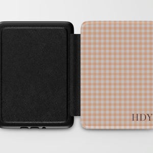 Personalized Blue Gingham Kindle Case: Custom Monogram, Trendy Cover Kindle Paperwhite 7" Signature Edition Colorsoft Signature Edition image 11