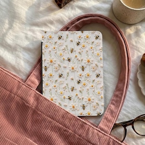 Funda para Kindle Spring Bees: margaritas florales con bordado 3D de estilo cottagecore para Kindle Paperwhite de 7" Edición Signature Colorsoft Edición Signature