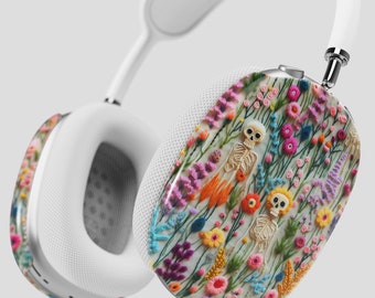 Vintage Skeletons in Bloom AirPod Max Case: Floral Charm Headphone Cover