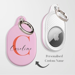 Llavero con nombre personalizado para Apple AirTag - Iniciales personalizadas para el dispositivo de seguimiento AirTag - Monograma de nombre, regalo para la vuelta al cole