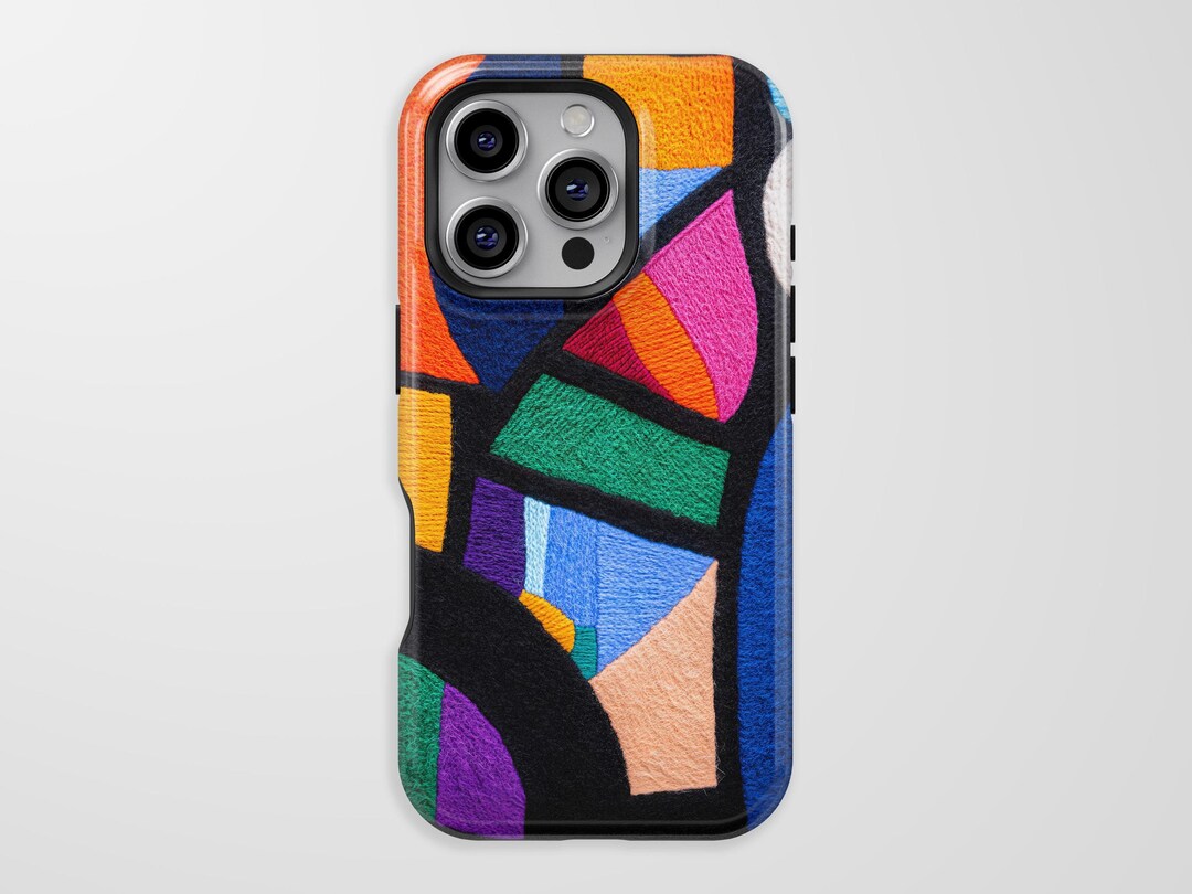Abstract Shapes Phone Case, Colorful Geometric Pattern, Bold Artistic ...