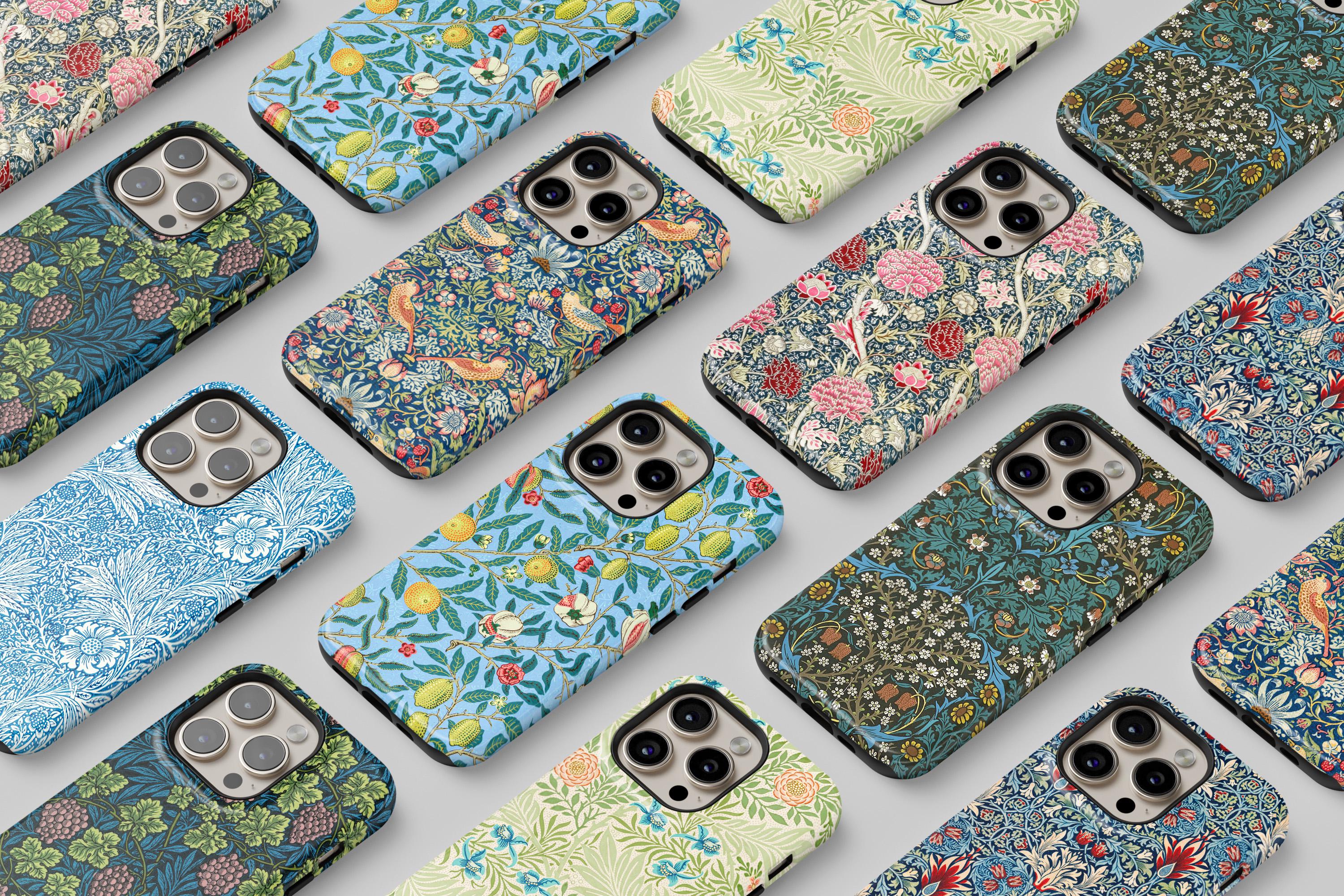 William Morris Phone Case: Retro Floral Art, Vintage Style for