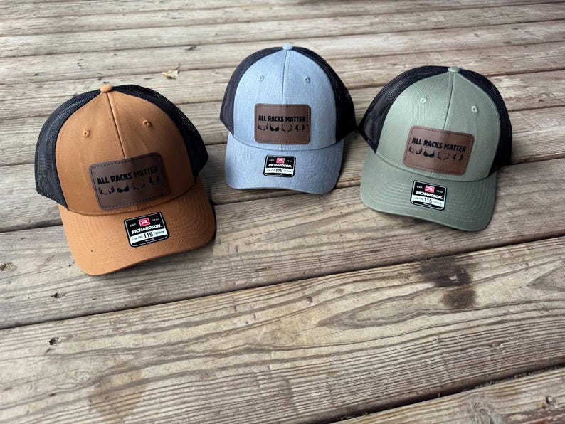 All Racks Matter Trucker Hat - Leather Patch Richardson 115 - Etsy