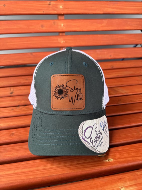 Ladies SnapBack hat- Stay Wild -  Woman's Pony Tail hat - Ladies Modern Trucker Hat -  Ponytail hat - Perfect gift for Mom