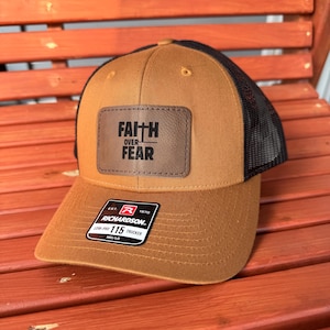 Faith Over Fear - Unisex SnapBack Trucker hat - Religious Hat - Christian Hat - Great gift - Faith Hat - Father&#39;s Day Gift- Christmas gift