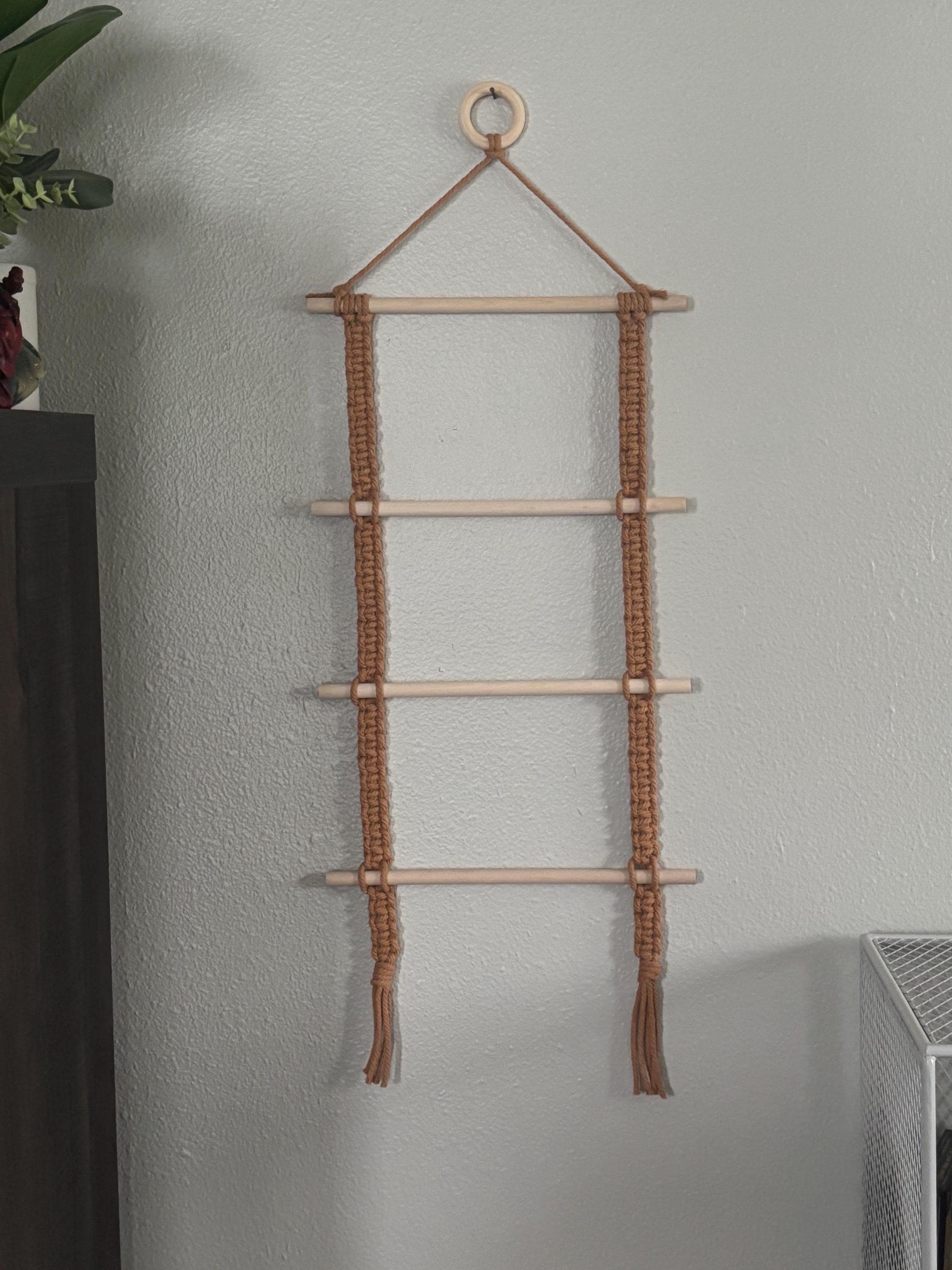 Organizer Da Parete In Macramè DELIBEST Per Fermagli E Fiocchi Per Capelli, Colore Avorio, Decorazione Boho Per Cameretta Bimba - 2