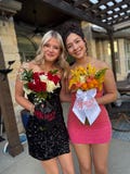 Monogrammed Satin Prom or Homecoming Bouquet Sash | Embroidered Keepsake Ribbon
