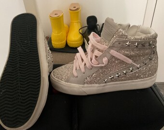 vintage havana high top sneakers glitter