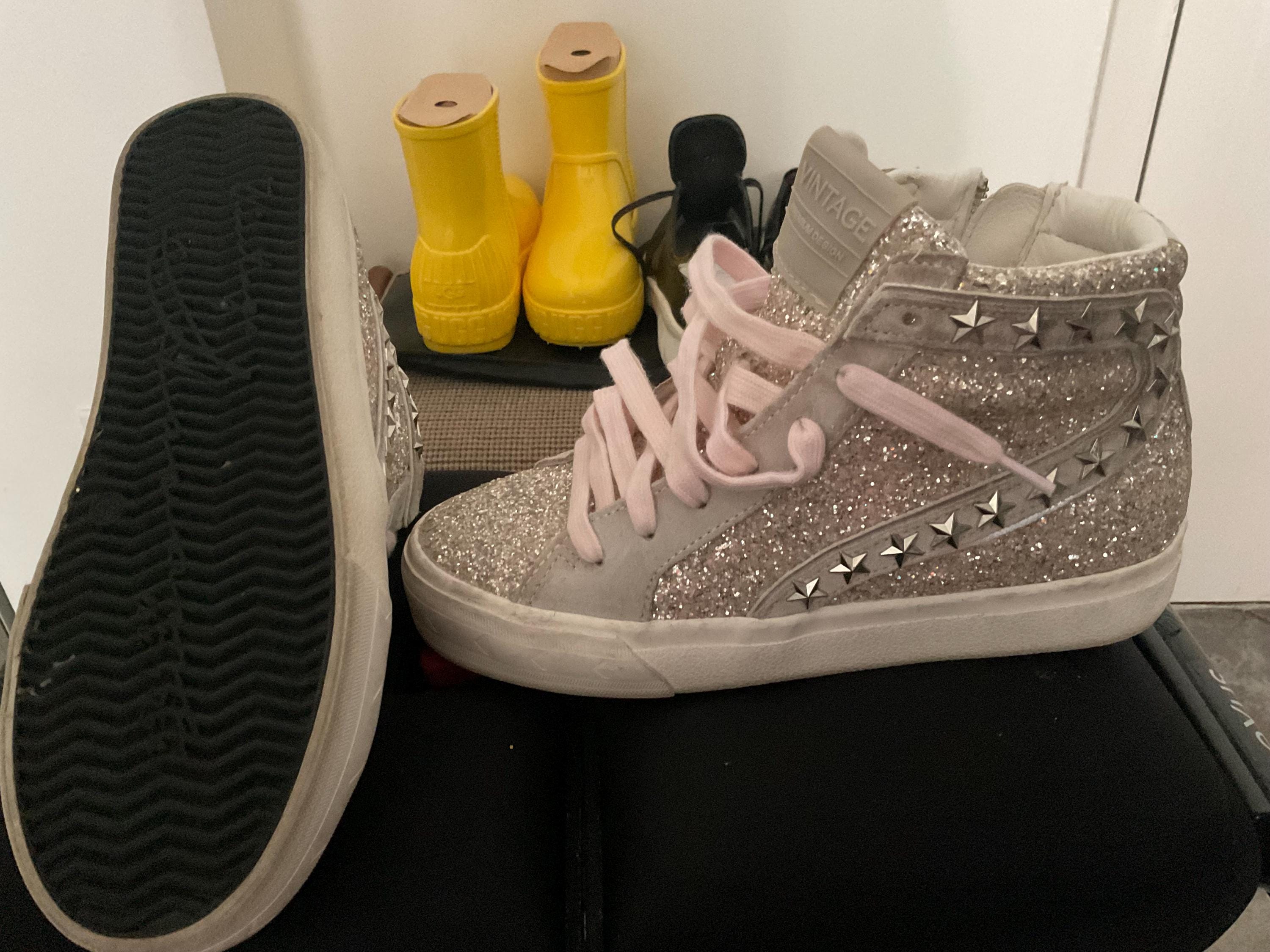 vintage havana glitter high tops