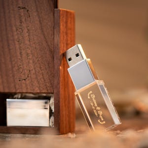 Custom Crystal USB 3.0 Flash Drive with Box, 8GB-128GB Personalized Memory Stick, Ideal Corporate Gift, Unique Wedding Gift, Anniversaries