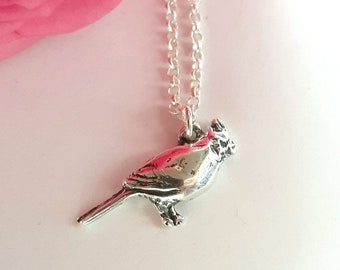 Sterling Silver Cardinal Necklace