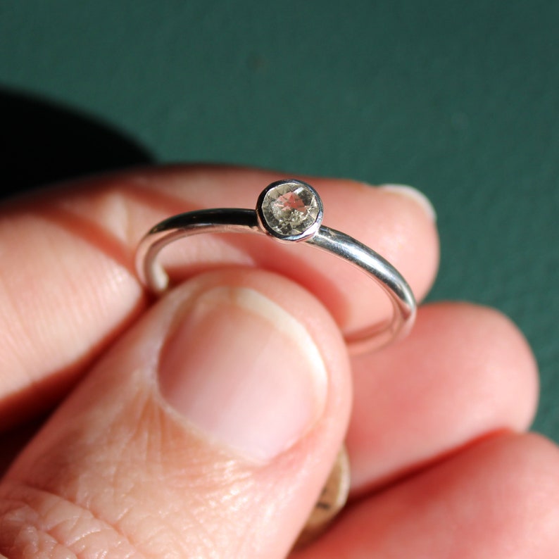 Custom Stacking Gemstone Ring Sterling Silver image 2