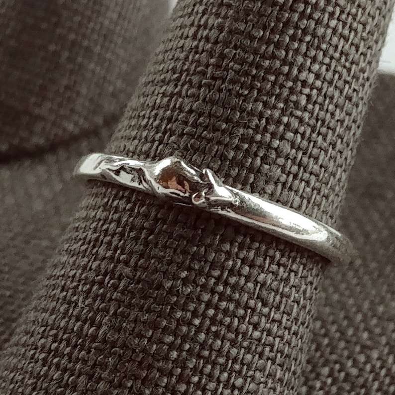 Tiny Mouse Sterling Silver Stackable Ring in Sterling Silver