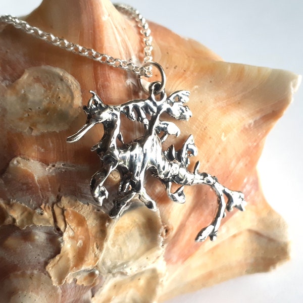 Leafy Sea Dragon Sterling Silver Necklace