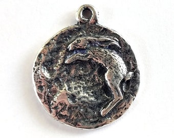 Rabbit Moon Sterling Silver Necklace